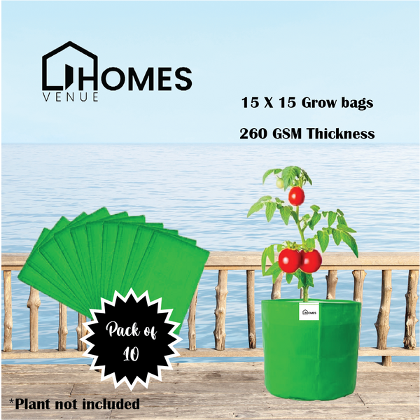 15x15 Inches 260 GSM Grow Bags  for Fruits & Vegetables  | 7 Years Long Life