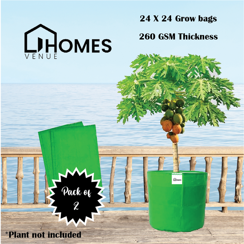 24x24 Inches 260 GSM Grow Bags  for Fruits & Vegetables  | 7 Years Long Life