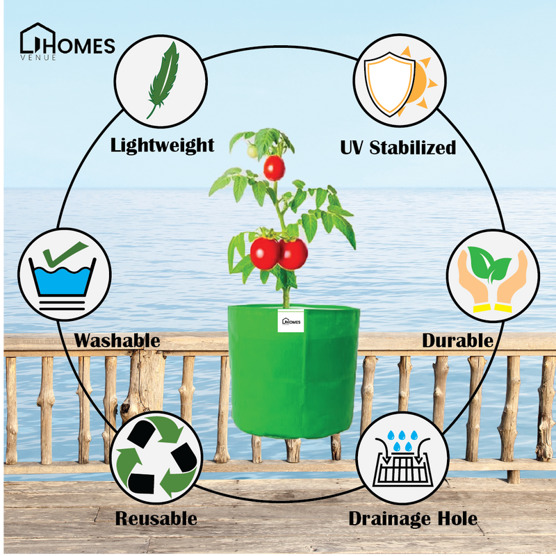 15x15 Inches 260 GSM Grow Bags  for Fruits & Vegetables  | 7 Years Long Life