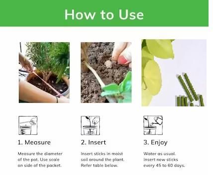 Plant Grow Fertilizer Sticks For Plants - 25 Stick Pack of 3